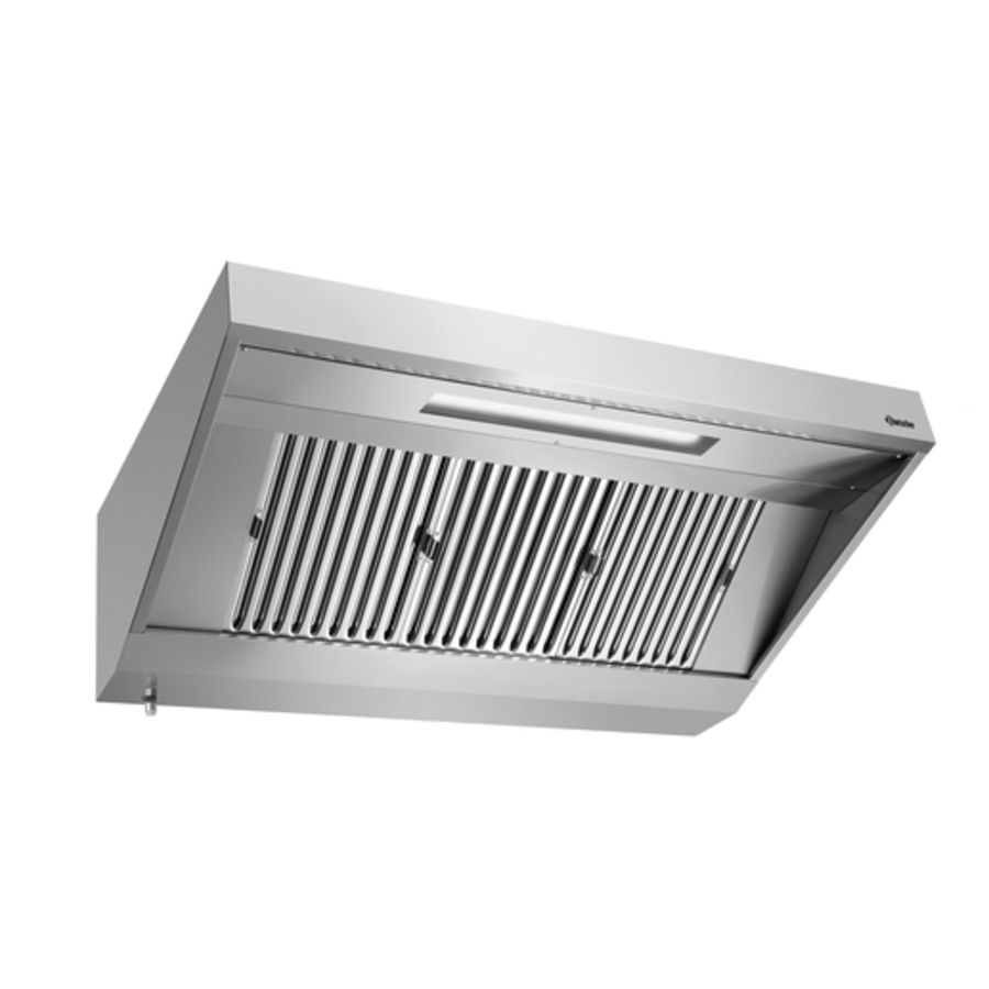 Wandmontierte Dunstabzugshaube | Stahl | 42 kg | 1600 x 900 x 450 mm