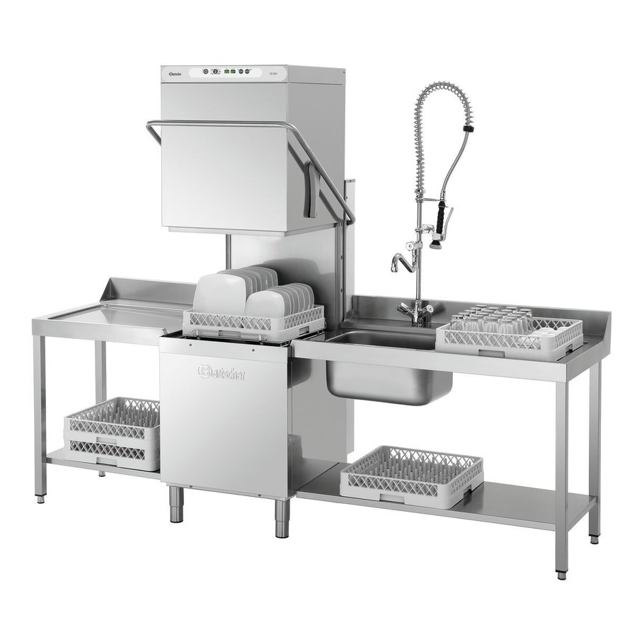 Through-feed flushing machine | DS 500 | 725(w) x 955(d) x 1535(h) mm