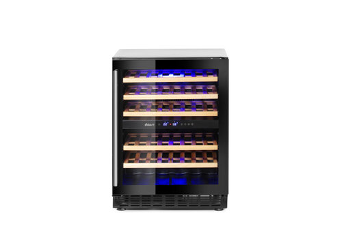  HorecaTraders Wine Cooler | 2 Zones | 46 Bottles | 595(l) x 588(d) x 820(h) 