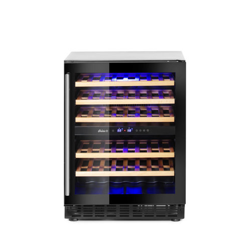  HorecaTraders Weinkühler | 2 Zonen | 46 Flaschen | 595 (L) x 588 (T) x 820 (H) 
