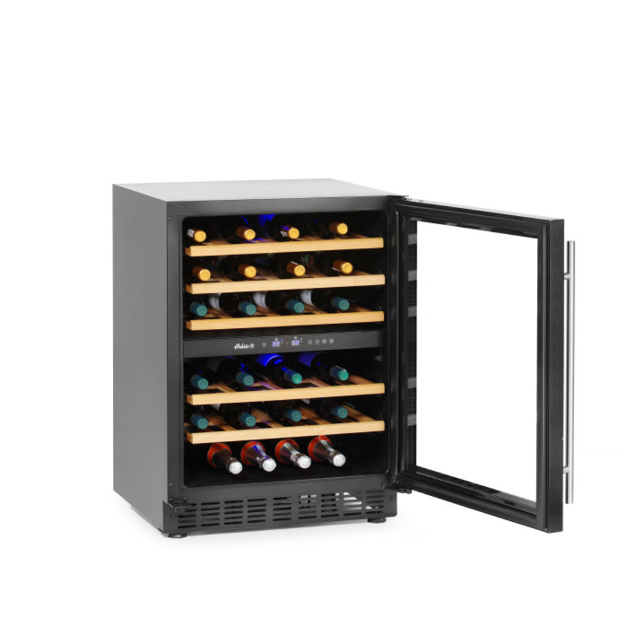 Refroidisseur à vin | 2 zones | 46 bouteilles | 595(l) x 588(p) x 820(h)