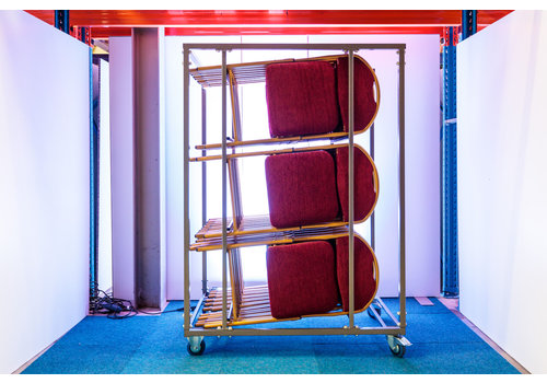  HorecaTraders Klapstoel wagen | 30 stoelen | Super de Luxe 