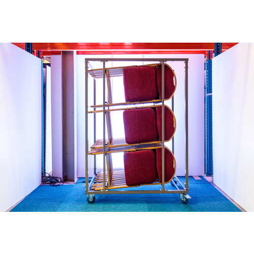  HorecaTraders Klapstoel wagen | 30 stoelen | Super de Luxe 
