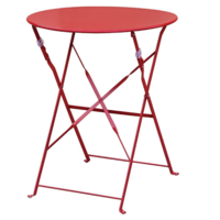 Ronde opklapbare tafel | Rood | Staal |71(h) x 59,5(Ø)cm