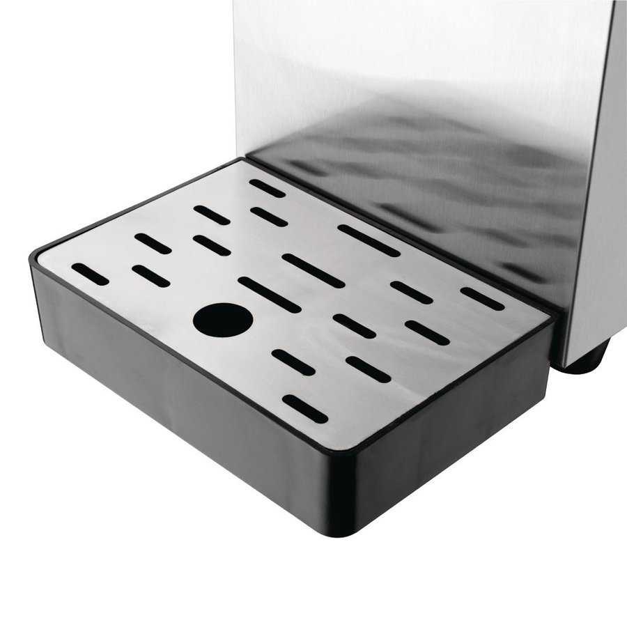 HorecaTraders Distributeur d'eau chaude | 8 litres | Raccordement d'eau fixe | 2500W | 23L/h | 54 x 18,5 x 34 cm