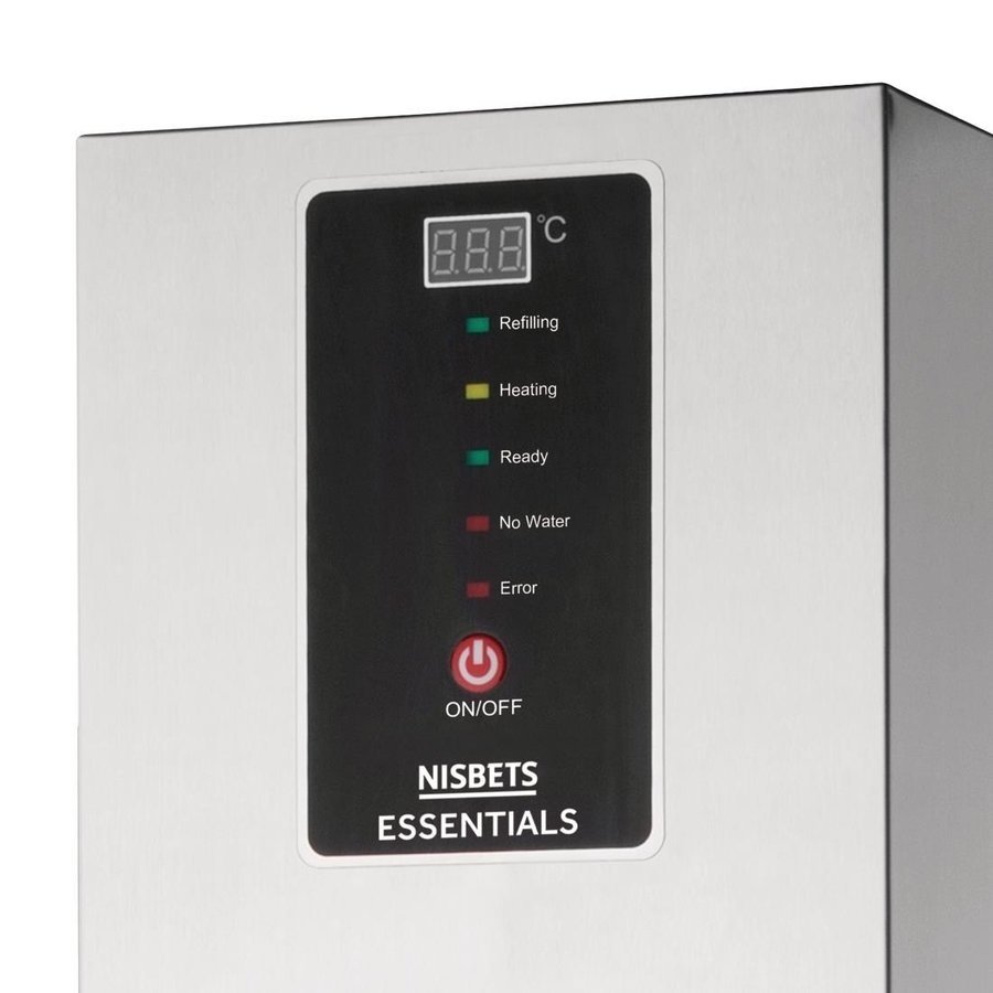 HorecaTraders Distributeur d'eau chaude | 8 litres | Raccordement d'eau fixe | 2500W | 23L/h | 54 x 18,5 x 34 cm