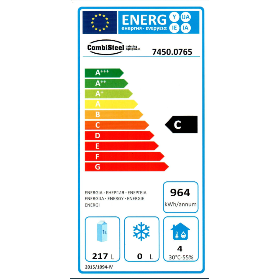 Établi réfrigéré en acier inoxydable | 4 portes | 4 x 1/1 GN | 223 x 70 x 65 cm