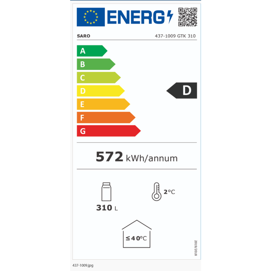 réfrigérateur à boissons avec porte vitrée | Dimensions : L 620 x P 635 x H 1562 | Éclairage LED
