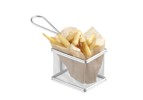  HorecaTraders Paniers à friture | miniatures | empilable | Acier inoxydable 