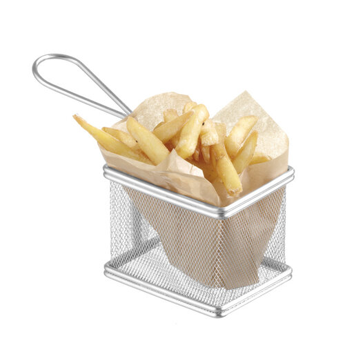  HorecaTraders Frying baskets | miniatures | stackable | stainless steel 