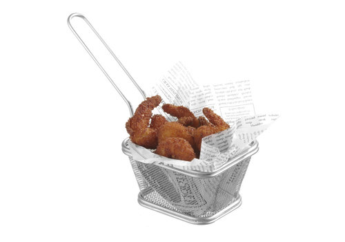  HorecaTraders Paniers à friture | acier inoxydable | miniatures | empilable 
