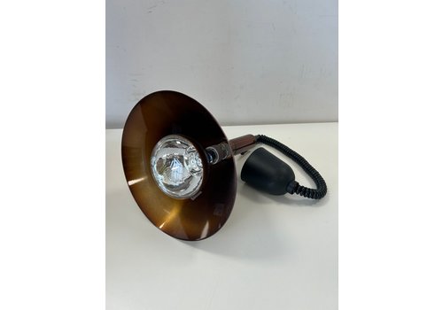  HorecaTraders Lampe chauffante rétro | Aluminium | Bronze | 3 KG | SORTIE 285 x 285 x 360 mm 