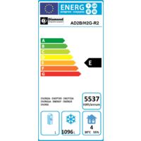 Congélateur | 1400 litres | ventilé | GN2/1 | 2 portes vitrées
