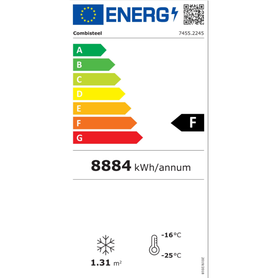 Congélateur 2 portes vitrées | 1000 litres | acier inoxydable | Intérieur et extérieur noirs