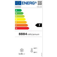 vrieskast 2 glazen deuren | zwart | -18/-22°C | 200(h)x71x125 cm