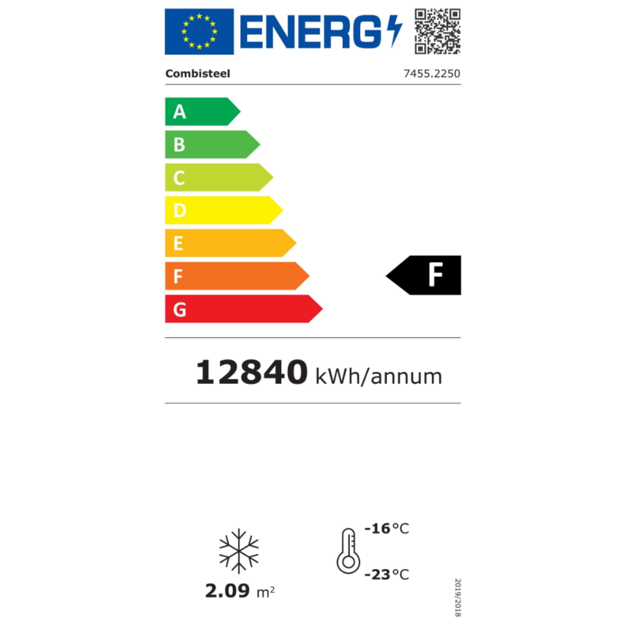 Congélateur 3 portes vitrées | 1450 litres | acier inoxydable | Intérieur et extérieur noirs