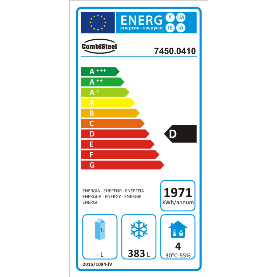 Congélateur en acier inoxydable | 600L | Statique