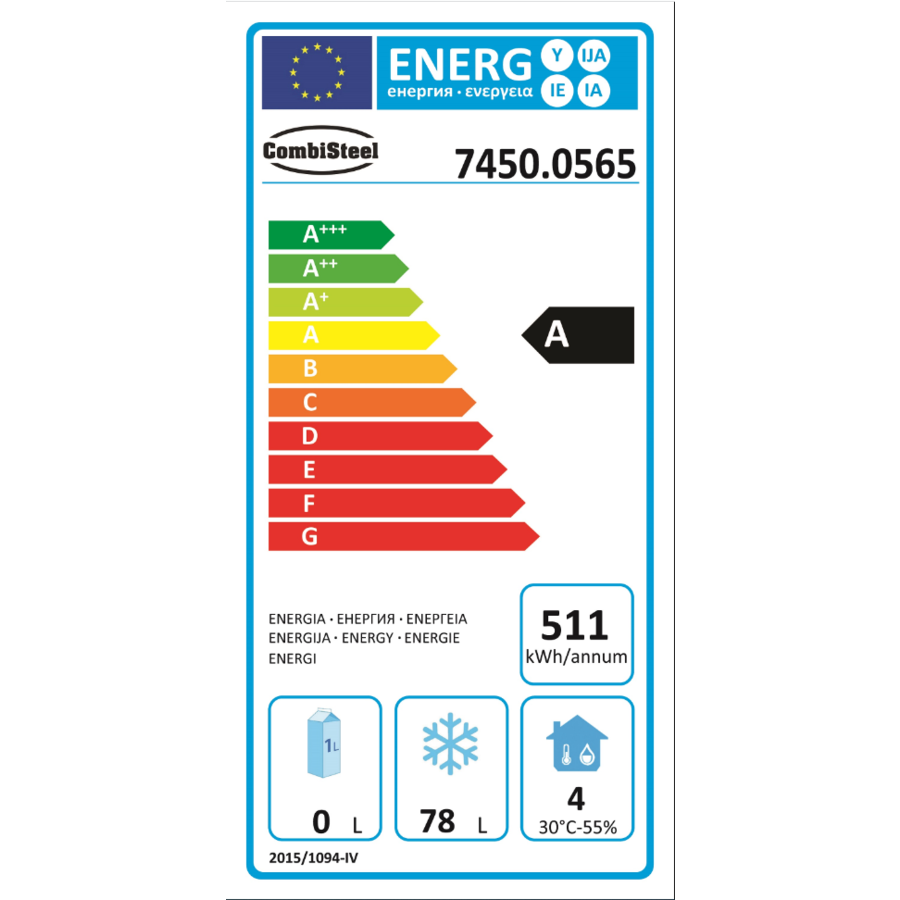 Congélateur en acier inoxydable 120 litres