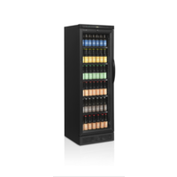 Bottle Cooler | Glass black | Left hinged door