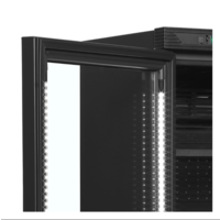 Bottle cooler | Glass black | Left hinged door