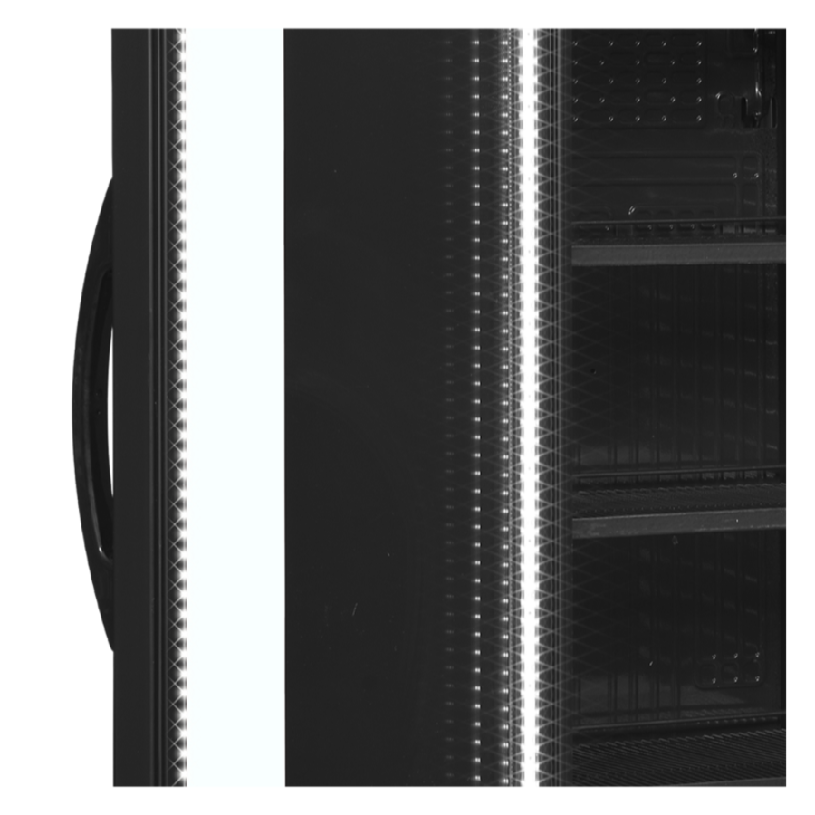 Flaschenkühler | Glas schwarz | Tür mit Linksanschlag