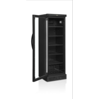 Refroidisseur de bouteilles | Verre noir | Porte à charnière à gauche