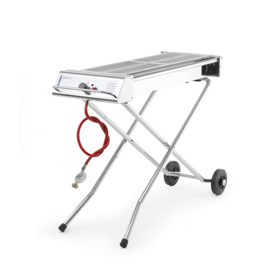 is er instructeur Weg Slagers BBQ | Xenon Pro | RVS | Inklapbaar | 860 x 260 mm - Horeca Traders