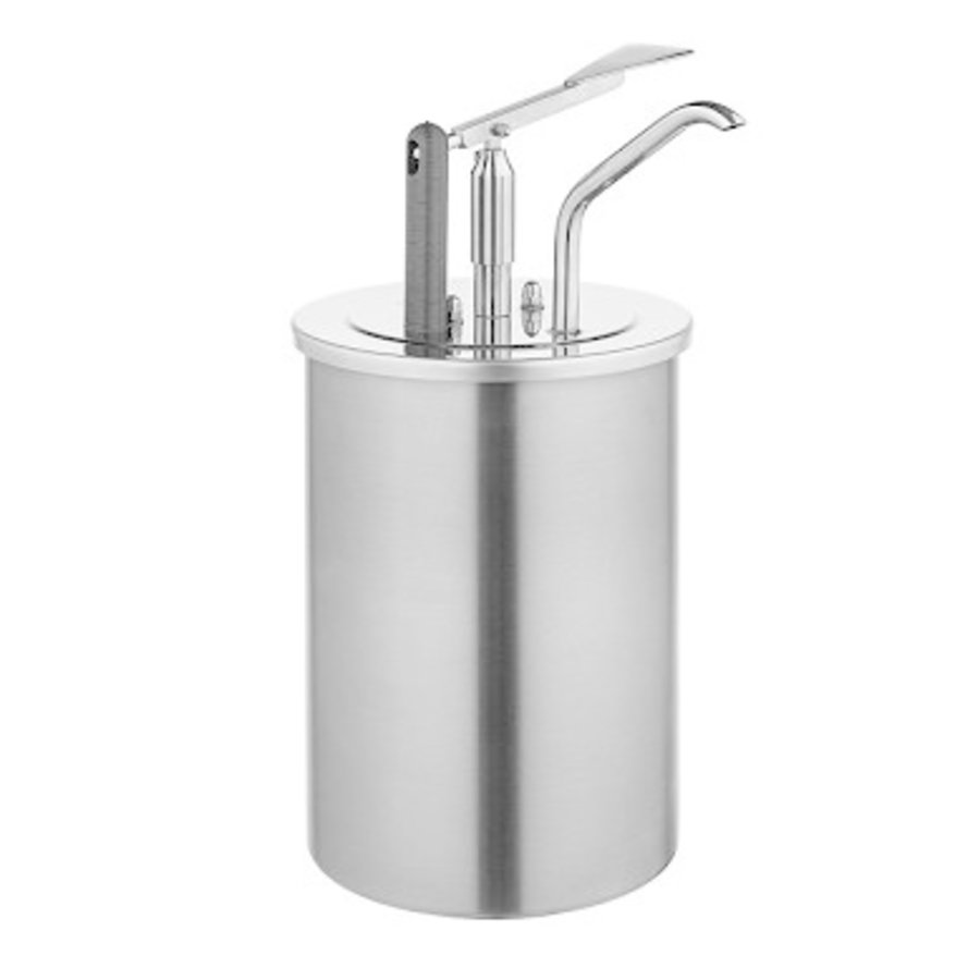 Sauce pump with stainless steel container 4 L