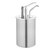 HorecaTraders Pompe à sauce avec récipient en acier inoxydable 3 L