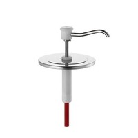 Pompe à sauce avec récipient en acier inoxydable | Distributeur à bouton-poussoir BCMK | 6 L |