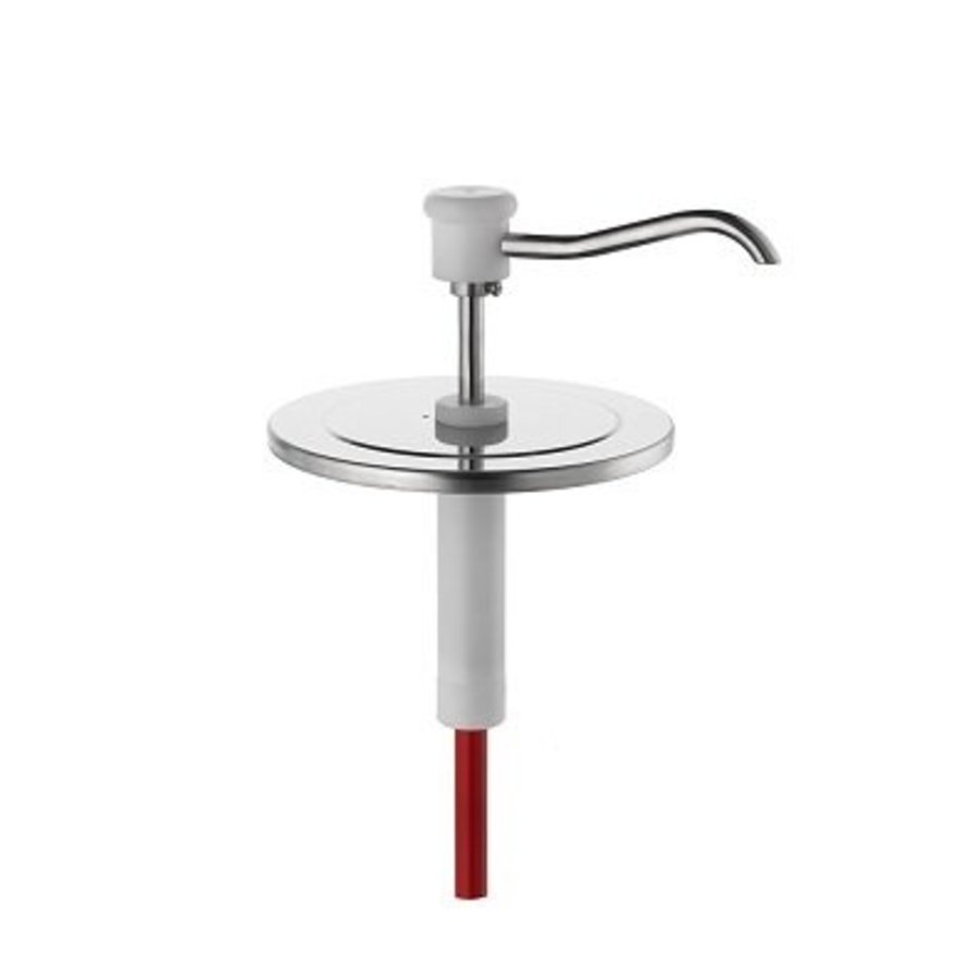 Soßenpumpe mit Edelstahlbehälter | BCMK Druckknopfspender | 4L |