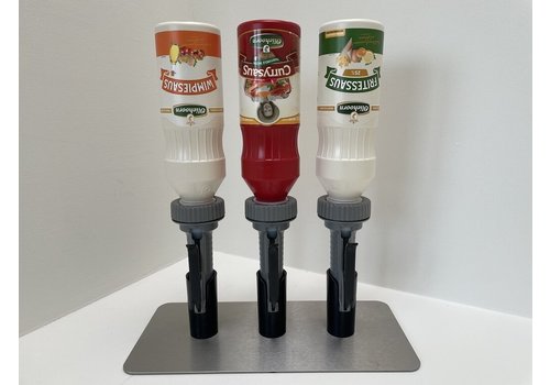  HorecaTraders 3 distributeurs de sauce en corne d'huile | 900 ML | 