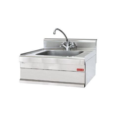  HorecaTraders lavabo | acier inoxydable | 18 kg | 28(h) x 70(l) x 65(p)cm 