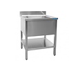 HorecaTraders Spoeltafel  | Wasbak| 52 kg |  B 700 mm x T 700 mm x H 850 mm