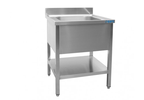  HorecaTraders Waschbecken | Waschbecken| 52 kg | B 700 mm x T 700 mm x H 850 mm 