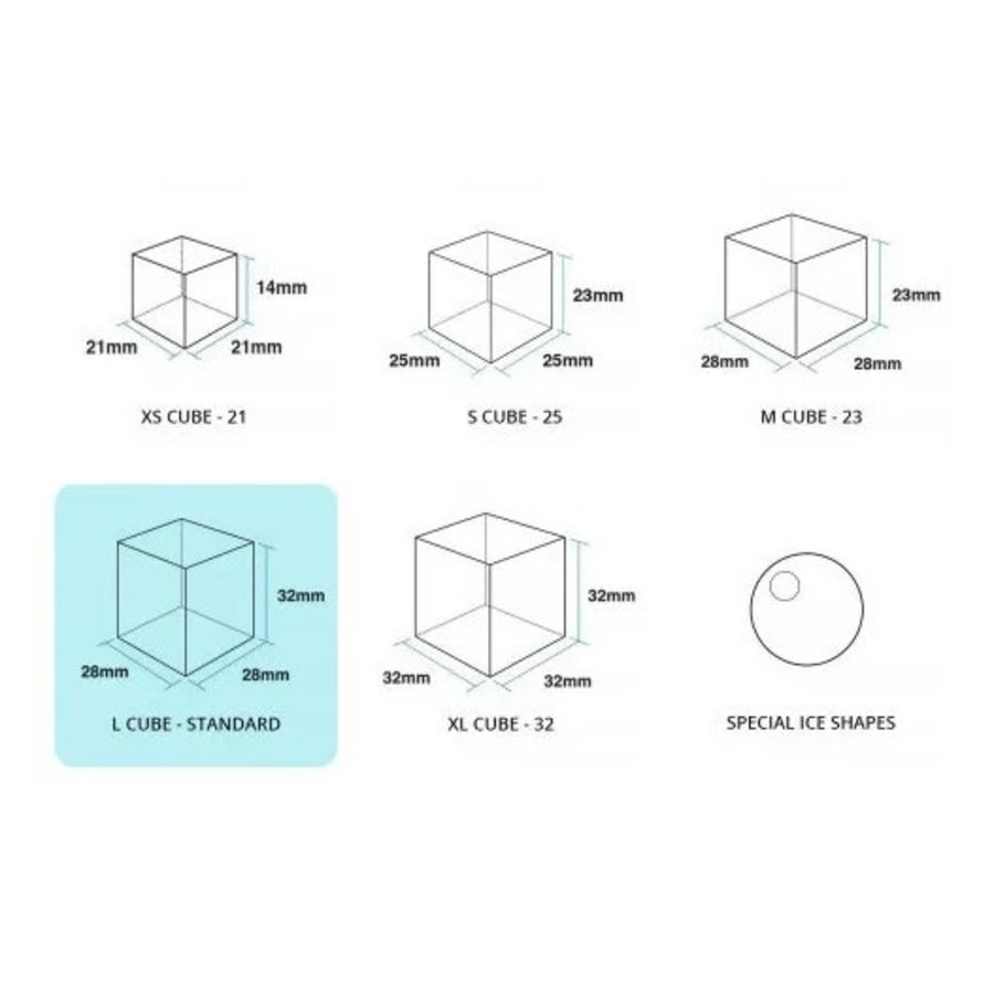 Ice Cube Machine IM-21CNE-HC | 25kg/24h -11.5 kg
