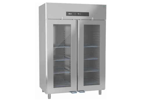  HorecaTraders koelkast |  dubbeldeurs glasdeur |  KG 140 L 