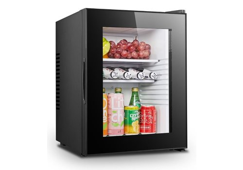  Combisteel Minibar noir avec porte vitrée 40 litres 545x443x405 mm 