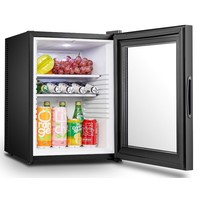 Minibar Zwart met glazen deur 40 liter  545x443x405 mm