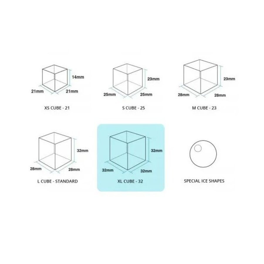 Hoshizaki ice cube machine IM-100CNE-HC-32 - 105 kg/24h - 38 kg