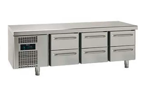  HorecaTraders Comptoir à collation | 3 x 2 tiroirs | acier inoxydable | 1850 x 700 x 680 mm 