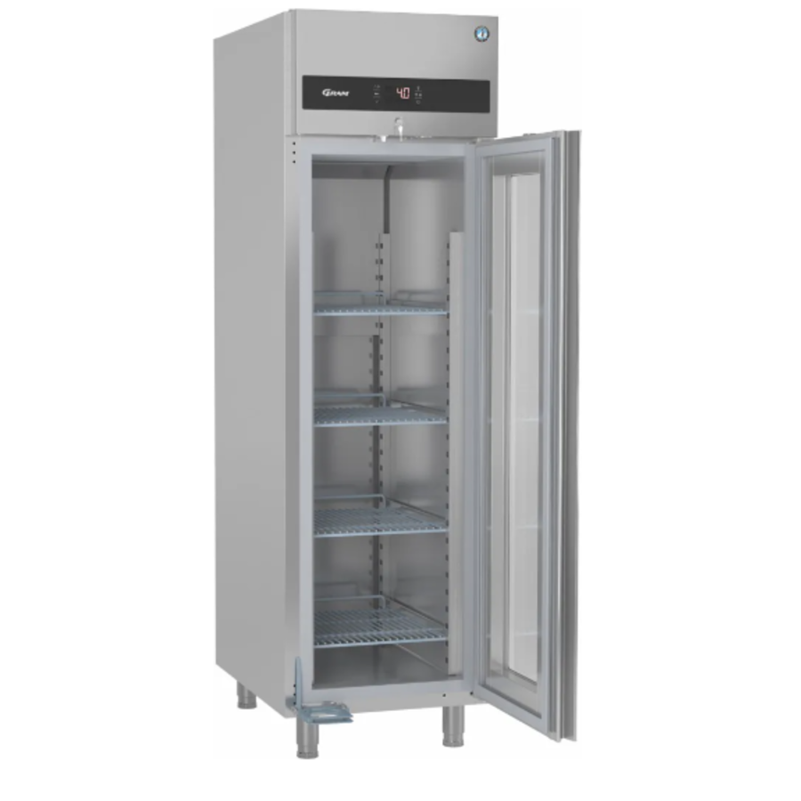réfrigérateur | acier inoxydable | porte simple | porte vitrée