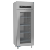 réfrigérateur | acier inoxydable | porte vitrée | porte simple