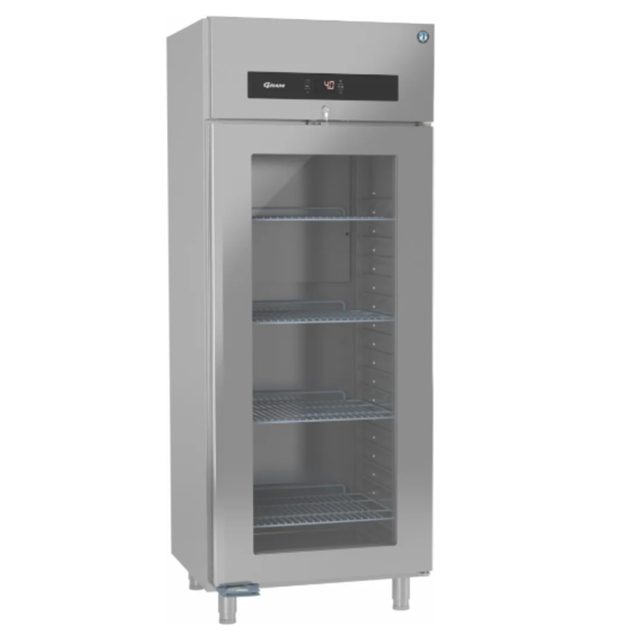 réfrigérateur | acier inoxydable | porte vitrée | porte simple