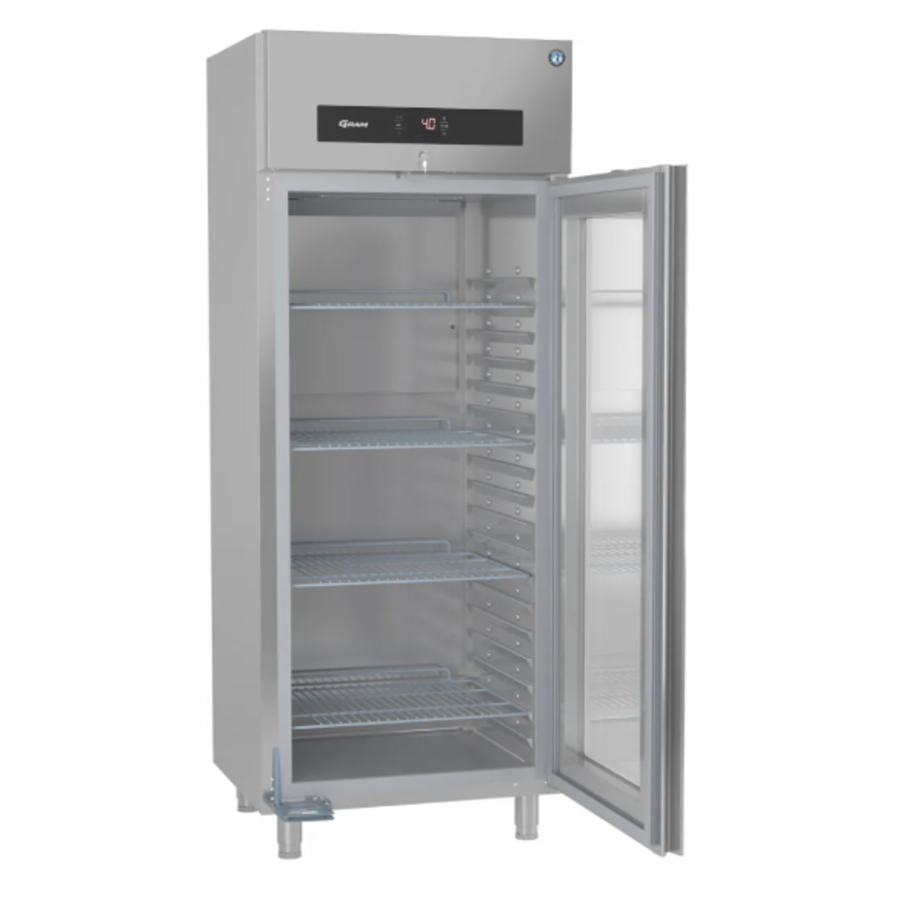 réfrigérateur | acier inoxydable | porte vitrée | porte simple