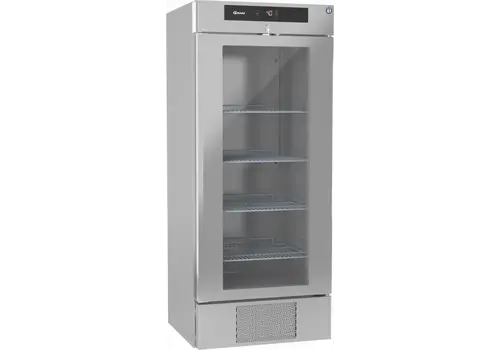  Gram réfrigérateur | porte vitrée | porte simple | acier inoxydable | 830 (L) x 770 (P) x 1970 (H) 