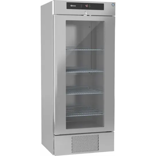 Gram koelkast | glasdeur | enkeldeurs | RVS | 830 (B) x 770  (D) x 1970 (H) 