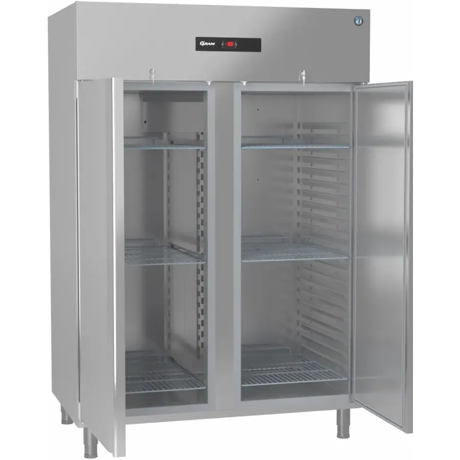 congélateur | 2 portes | acier inoxydable | 1344 (L) x 830 (P) x 2030 (H) mm