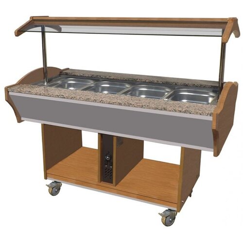  Combisteel Bar à salade traiteur - 151x90x87/132 cm 