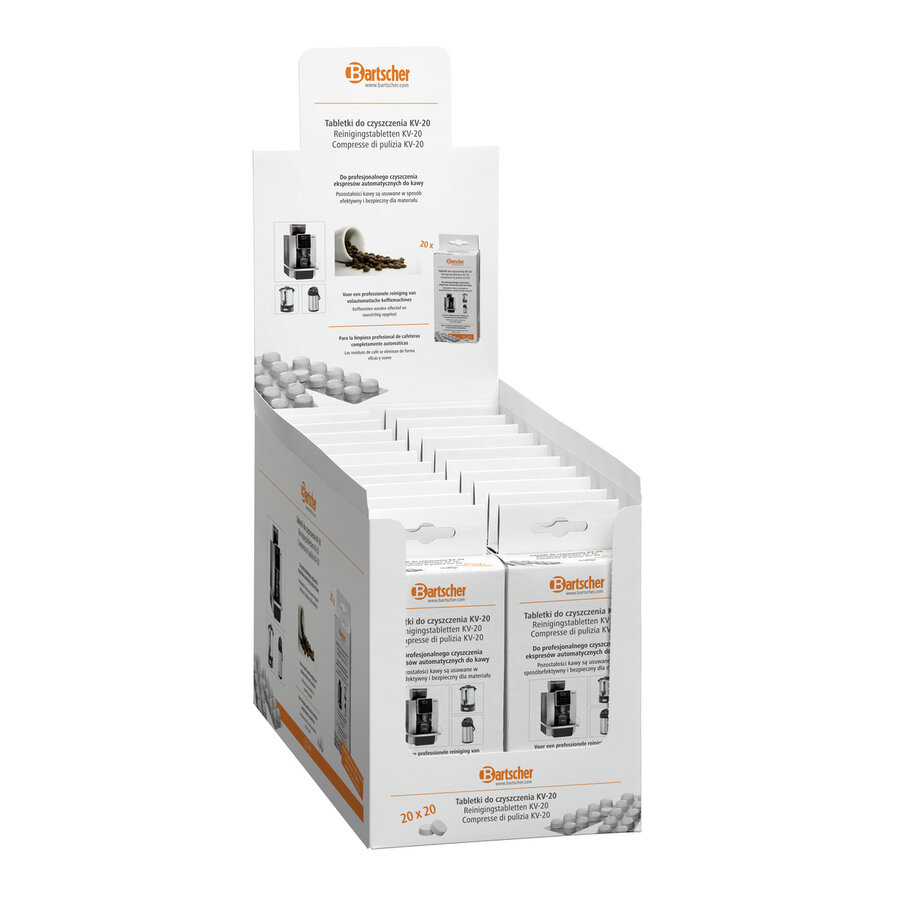 Tablettes de nettoyage pour machine à café | 20 x 2 blisters de 10 comprimés de nettoyage